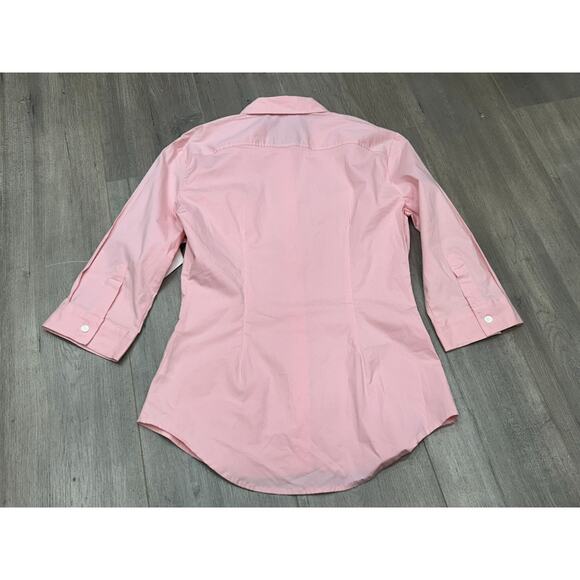 NWT Theory Womens Isabelle Olah Button Down Shirt Blush Pink Size Large - Picture 2 of 9